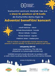 Pozvání na Adventní benefiční koncert pro Motýlek