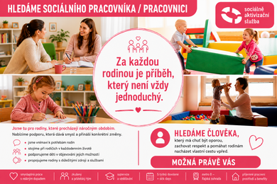 Hledáme sociálního pracovníka/pracovnici do SAS